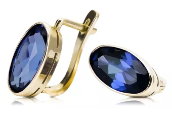 Cercei Vintage Craft  Safir Aur galben 14K vec001y